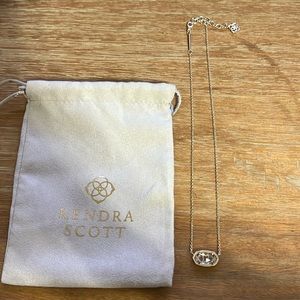 New Kendra Scott necklace clear crystal with a tinge of purple